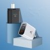 BIAZE DY033D 3.4A Dual USB Fold Charger Power Adapter with Intelligent Digital Display for Tablet Smartphone - Black