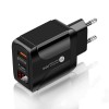 20W USB+PD Quick Charger Power Adapter with Digital Display for Tablet Smartphone - White EU