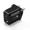 20W USB+PD Quick Charger Power Adapter with Digital Display for Tablet Smartphone - White EU