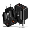 20W USB+PD Quick Charger Power Adapter with Digital Display for Tablet Smartphone - White EU
