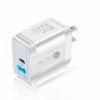 QC3.0+PD18W USB Quick Charger Power Adapter for Tablet Smartphone - White US Plug