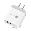 QC3.0+PD18W Quick Charger Power Adapter for Tablet Smartphone - EU Plug
