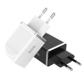 HOCO C42A EU Plug USB Port QC 3.0 Charger Power Adapter for Tablet Smartphone - White