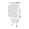 HOCO C42A EU Plug USB Port QC 3.0 Charger Power Adapter for Tablet Smartphone - White