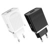HOCO C42A EU Plug USB Port QC 3.0 Charger Power Adapter for Tablet Smartphone - White