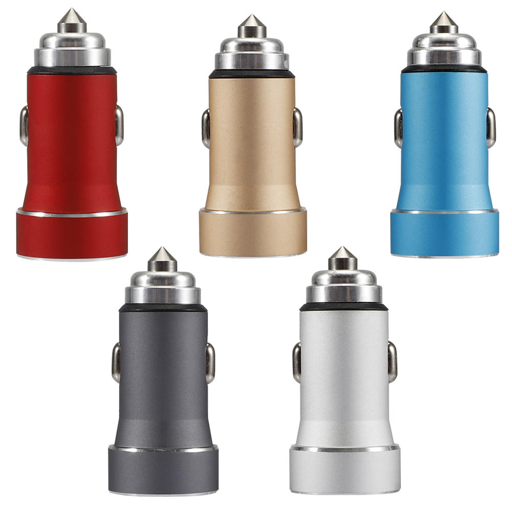 5V 2.4A JHY-001 Dual USB Car Charger Power Adapter For Smartphone Tablet PC - Red 5V 2.4A JHY-001 Dual USB Car Charger Power Adapter For Smartphone Tablet PC - Red