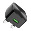 HOCO C70B UK QC3.0 Charger Power Adapter With Type-C Cable For Tablet Smartphone