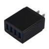 4 USB 5V 5.1A Travel Charger Power Adapter For Smartphone Tablet PC - Black UK