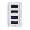 4 USB 5V 5.1A Travel Charger Power Adapter For Smartphone Tablet PC - Black UK