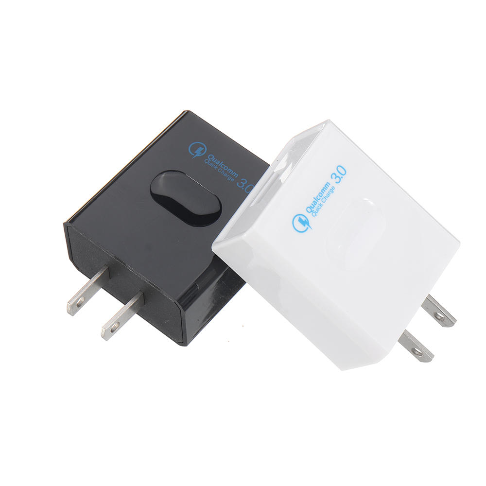 US 18W QC 3.0 USB Charger Power Adapter for Tablet Smartphone - Black