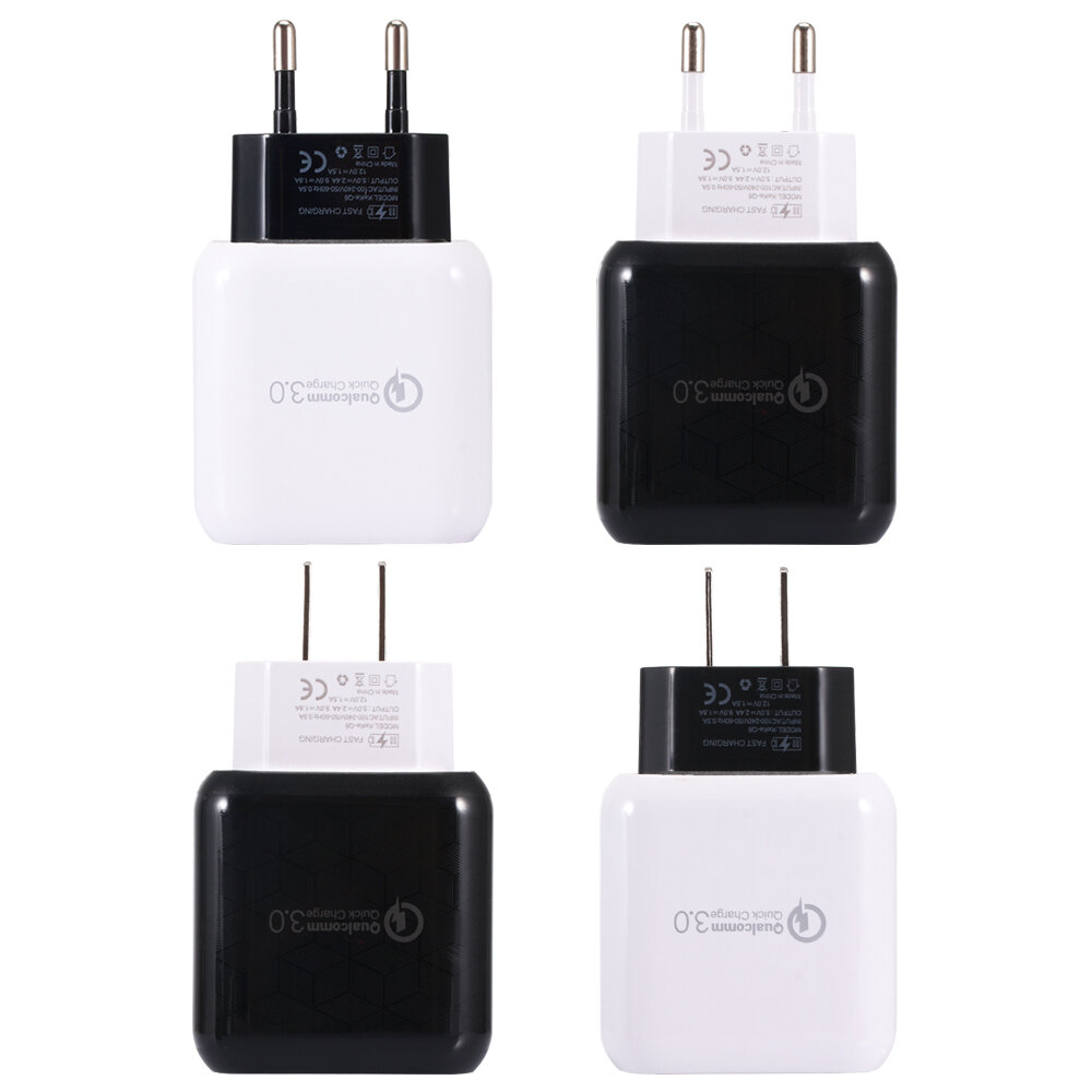 US EU Q6 Quick Charger 3.0 USB Charger Power Adapter For Smartphone Tablet PC - Black US US EU Q6 Quick Charger 3.0 USB Charger Power Adapter For Smartphone Tablet PC - Black US
