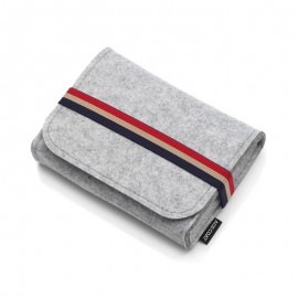 ACECOAT Steak Felt Power Pack Mini Accessories Bag Tablet Case - Light Grey