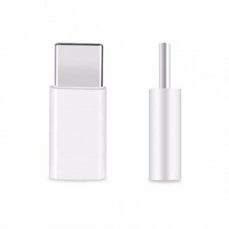 USB 3.1 Type-C to Micro USB Female Adapter for Tablet Cell Phone - White