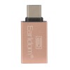 Earldom Type C Metal Aluminum Adapter for Tablet Cell Phone - Rose Gold