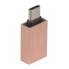 Earldom Type C Metal Aluminum Adapter for Tablet Cell Phone - Rose Gold