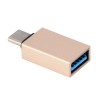 Earldom Type C Metal Aluminum Adapter for Tablet Cell Phone - Rose Gold