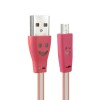1.0M USB 2.0 to Micro USB Smile LED Charging Data Line for Tablet Cell Phone - Orange