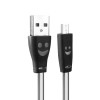 1.0M USB 2.0 to Micro USB Smile LED Charging Data Line for Tablet Cell Phone - Orange