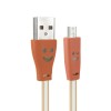 1.0M USB 2.0 to Micro USB Smile LED Charging Data Line for Tablet Cell Phone - Orange