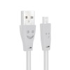 1.0M USB 2.0 to Micro USB Smile LED Charging Data Line for Tablet Cell Phone - Orange