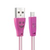 1.0M USB 2.0 to Micro USB Smile LED Charging Data Line for Tablet Cell Phone - Orange