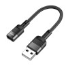 HOCO U107 USB Male to Type-C Female Transfer Adapter Cable 10CM - Black