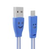 1.0M USB 2.0 to Micro USB LED Charging Data Line for Tablet Cell Phone - Yellow