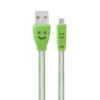1.0M USB 2.0 to Micro USB LED Charging Data Line for Tablet Cell Phone - Yellow