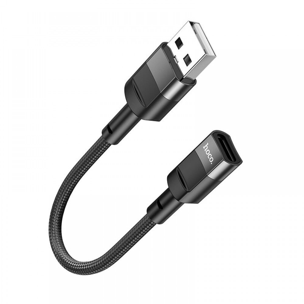 HOCO U107 USB Male to Type-C Female Transfer Adapter Cable 10CM - Black HOCO U107 USB Male to Type-C Female Transfer Adapter Cable 10CM - Black