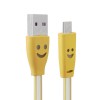 1.0M USB 2.0 to Micro USB LED Charging Data Line for Tablet Cell Phone - Yellow