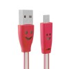 1.0M USB 2.0 to Micro USB LED Charging Data Line for Tablet Cell Phone - Yellow