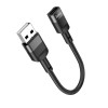 HOCO U107 USB Male to Type-C Female Transfer Adapter Cable 10CM - Black