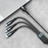 AWEI CL-972 PD120W 3 to 1 Tyep-C Fast Charging Intelligent Temperature Control Data Cable for XIAOMI Smartphone Tablet - Black