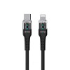 AWEI CL-138T PD Fast Charge 60W Data Cable With Light  for XIAOMI Samrtphone Tablet - Black