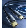AWEI CL-138T PD Fast Charge 60W Data Cable With Light  for XIAOMI Samrtphone Tablet - Black