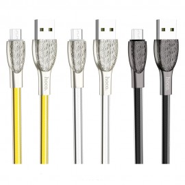 HOCO U52 Micro USB Charging Data Cable for Tablet Smartphone 1.2M - Black