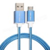 1.2M Braided Micro USB 2.0 Charger Data Sync Cable Cord For Tablet Cell Phone - Purple