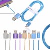 1.2M Braided Micro USB 2.0 Charger Data Sync Cable Cord For Tablet Cell Phone - Purple