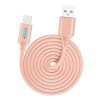 Smart LED Auto Disconnect Charger Nylon Braided Type C 2A Tablet Cable-1M - Black