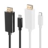 6ft 1.8M 4K USB3.1 Type C Male to HD Male Adapter Cable For Tablet MacBook Pro  - white