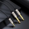 Biaze 3.5mm to Dual 6.5mm Audio Cable 3m 1 to 2 Audio Cable Connector Silver Plating for Mobile Phone Computer Sound Y56