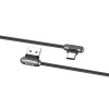 HOCO U60 90 Degree Type C Fast Charging Data Cable for Tablet Smartphone 1.2M - Black