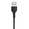 USAMS US-SJ337 U29 Type C LED Magnetic Braided Fast Charging Cable 2M For Tablet Smartphone - Black