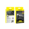 AWEI CL-129 1.5M Nylon 4 in 1 Fast Multi Charging Data Cable for XIAOMI HUAWEI Smartphone Tablet - Black