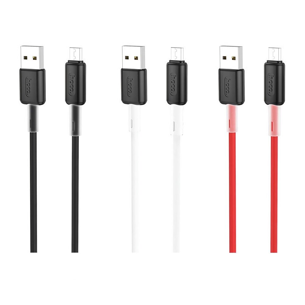 Hoco X48 Soft Silicone Charging Data Cable 1m USB to Micro USB for Mobile Phone Tablet - White Hoco X48 Soft Silicone Charging Data Cable 1m USB to Micro USB for Mobile Phone Tablet - White