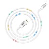 HOCO U63 Micro USB Charging Data Sync With Backlight Cable for Tablet Smartphone 1.2M - White