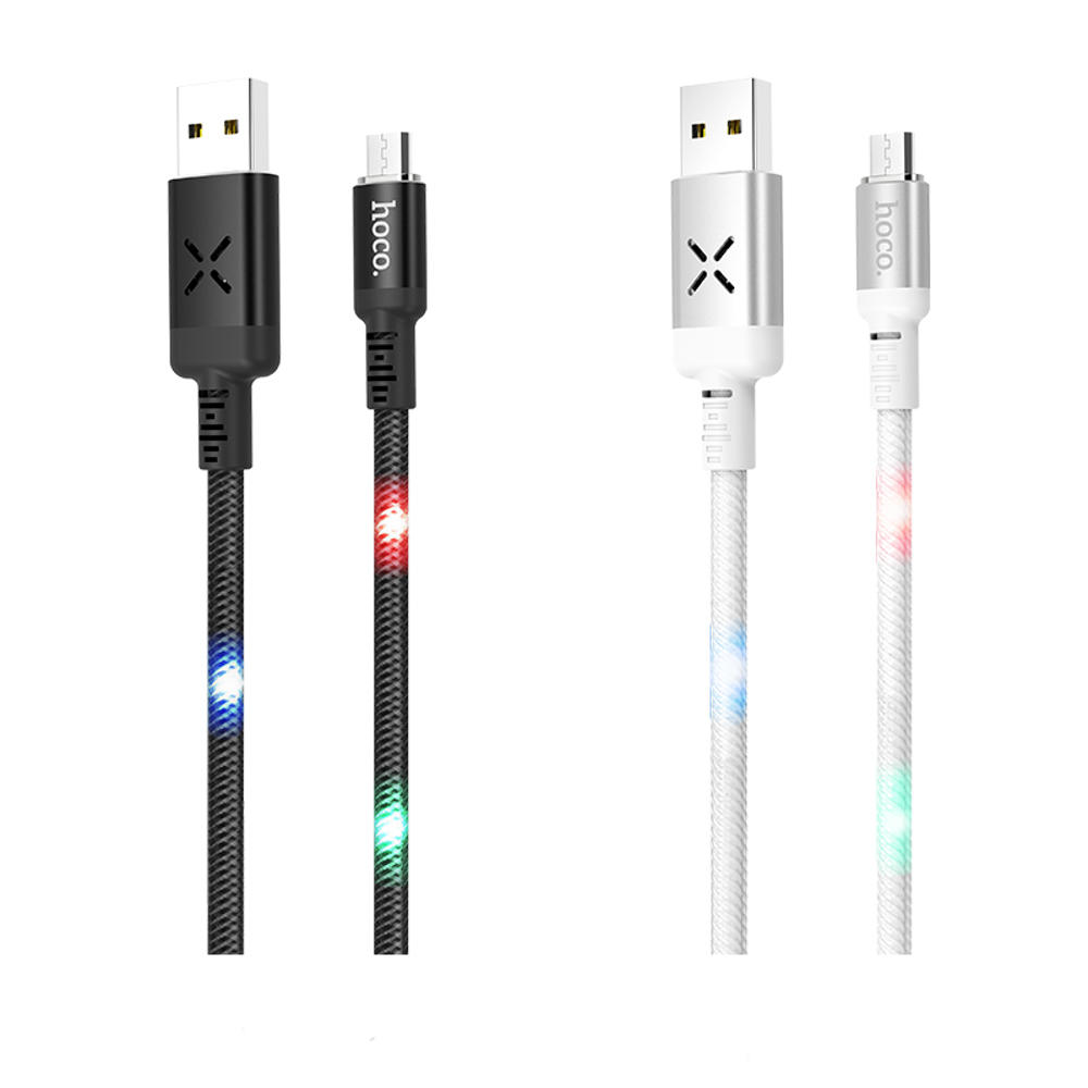 HOCO U63 Micro USB Charging Data Sync With Backlight Cable for Tablet Smartphone 1.2M - White HOCO U63 Micro USB Charging Data Sync With Backlight Cable for Tablet Smartphone 1.2M - White