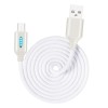 Smart LED Auto Disconnect Charger Nylon Braided Micro USB 2A Tablet Cable-1M - Gold