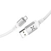 HOCO U63 Micro USB Charging Data Sync With Backlight Cable for Tablet Smartphone 1.2M - White