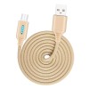 Smart LED Auto Disconnect Charger Nylon Braided Micro USB 2A Tablet Cable-1M - Gold